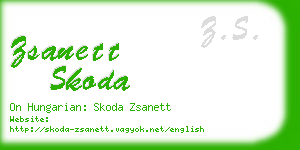 zsanett skoda business card